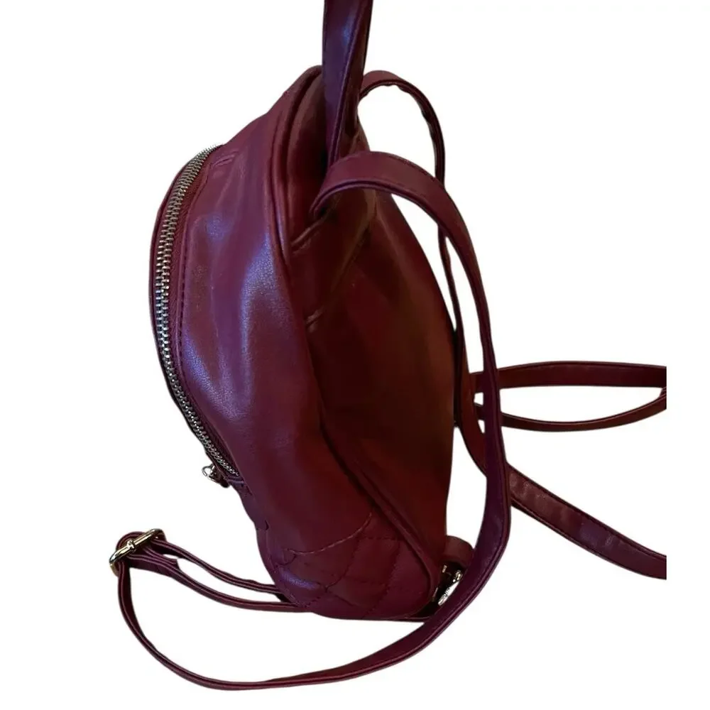 bebe burgundy faux